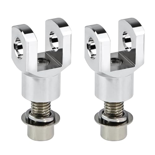 Motorcycle Foot Pegs Mount Supports Compatible with Harley Softail FX FXST FXR Low Rider Sport Glide Footrest Mounting Clevis Hardware Kit (Silver) - color: Silver