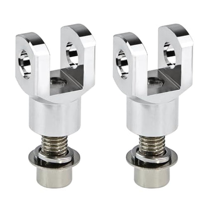Motorcycle Foot Pegs Mount Supports Compatible with Harley Softail FX FXST FXR Low Rider Sport Glide Footrest Mounting Clevis Hardware Kit (Silver) - color: Silver