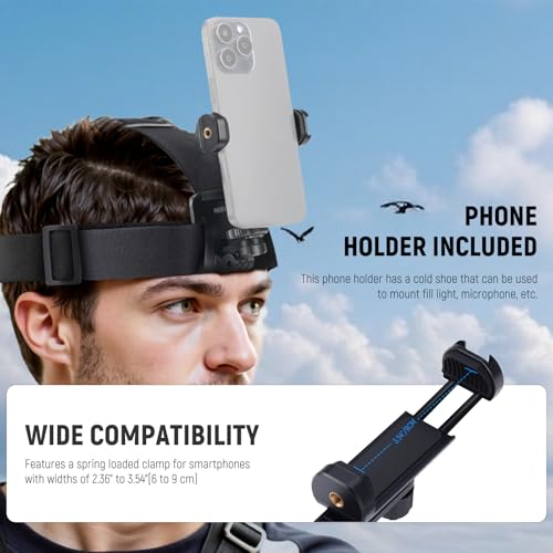 NEEWER Mobile Phone Chest Mount Head Strap Mount, Quick Release POV Vlog Accessory Kit for Video Recording, Compatible with iPhone GoPro Hero Insta360 DJI AKASO Action Camera, GP-74 - style: GP-74 Accessory