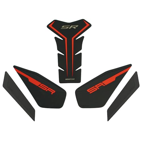 Motorcycle Tank Pad,Motorcycle Fuel Tank Protector,Gas Tank Decals Compatible With CFMOTO 450SR CF MOTO SR450 450 SR(Black red) - color: Black Red