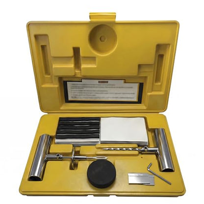 Tire Plug Kit 66 Piece - Pro Heavy Duty Flat Tire Repair Tool Kit - Fix for Car Truck Motorcycle ATV RV Jeep & More - All in One Puncture Repair Kit