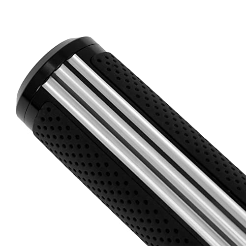 1 inch Handlebar Grips 25mm Aluminum Defiance Cable Throttle Hand Grips Compatible with Harley Touring Softail Dyna Sportster XL883 1200 XR VRSC - color: Black & White-Electronic Throttle