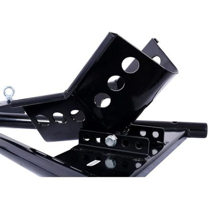 Motorcycle Wheel Chock Stand, Heavy Duty Front Wheel Stand for 17"-21" Tires, Steel Motorcycle Wheel Chock with Safety Lock, Front Tire Holder for Trailer Transport, Storage & Maintenance