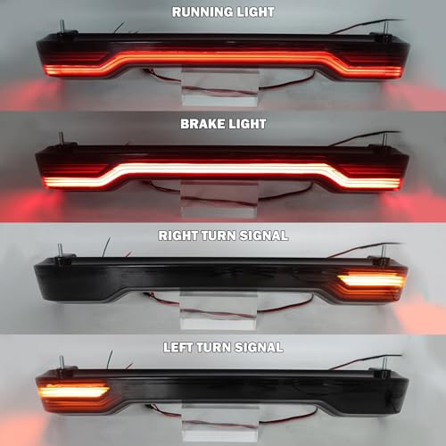King Tour Trunk LED Light Tail Light Running Brake Turn Signal Lamp Kit Fit for Harley Touring Road King Road Street Electra Glide Tri Glide Ultra Limited 2014-2023 (Smoke) - color: Smoke 2