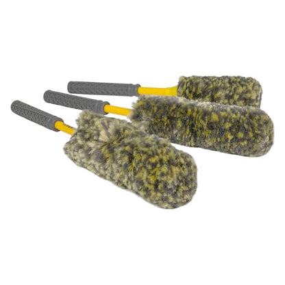 Chemical Guys Rimpaca Ultimate Wheel Brush Set - 3-Piece Wheel Cleaner Brush Kit with Soft Bristle Brushes for Cars, Trucks, SUVs, Motorcycles, and RVs - Safe for Rims, Grilles, and Tight Areas - style: 3 Piece Set