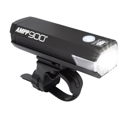 CATEYE AMPP USB Rechargeable Bike Light – High Visibility Super Bright OptiCube™ Headlight for Commuters, Road Cyclists & Mountain Bikers, Day & Night Riding Modes, IPX4 Waterproof, Tough & Durable - style: Ampp900