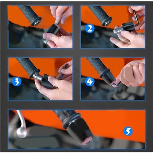 Motorcycles Handlebar Grips Cap Weight PartsAnti Vibration Plug Ends for Ducati Scrambler 2015-2016 15-16 - color: Black sliver