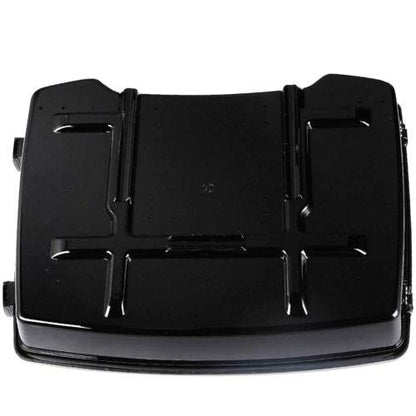 TCT-MOTORPARTS 5.5'' Razor Trunk W/Latch Key Trunk Luggage Tail Box Fit for Harley Touring 1997-2013 Road King Street Electra Glide Ultra Classic Limited - color: Vivid Black #1