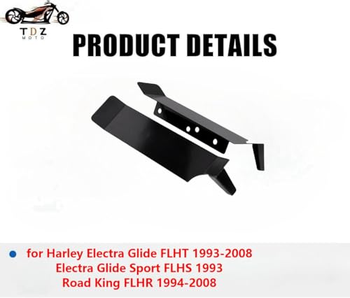 TDZ Black Rear Fender Saddlebag Gap Filler Panels for Harley Electra Glide FLHT 1993-2008, Electra Glide Sport FLHS 1993, Road King FLHR 1994-2008 - color: 1994-2008 Black