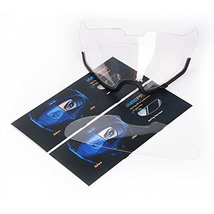 Anti Fog Film for Motorcycle Helmet Visor Compatible with QWART Helmet Visor 3.6" x 10.55" | Protector Film Defogger Fog Resistant for Helmet Shield Lens - size: QWART