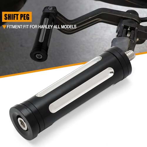 Motorcycle Extended Shifter Peg Toe Foot Shift Peg for Harley Softail Sportster Dyna Touring Road King Street Glide Road Glide Fat Bob (Black white) - color: Black white