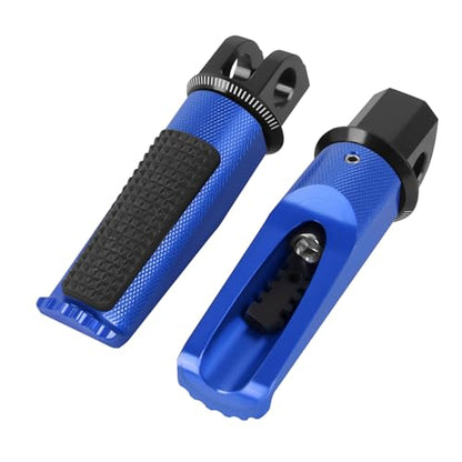 Motorcycle Footpegs Rear Passenger Foot Pegs Replacement for Yamaha YZF R25 R3 R15 MT03 MT25 MT07 MT09 MT10 XSR 700 900 T-MAX TMAX T MAX 530 500 FZ1 FZ6 Foot Rests Pedal (blue) - color: blue