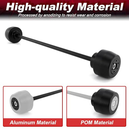 Xitomer Rear Axle Sliders Fit for Street Triple 765 R/RS, Street Triple S / 660S motorcycle Front Fork Wheel Frame Sliders Crash Protector (Rear) - style: Rear