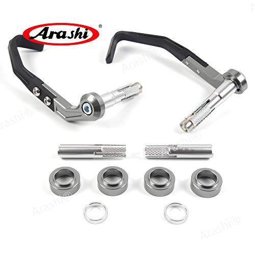 Arashi 7/8" 22mm Universal Motorcycle Handlebar Brake Clutch Lever Protector Hand Guards Handguards for CBR600RR CBR1000RR S1000RR YZF R1 R3 R6 R7 MT09 Ninja 250R 300 400 GSXR 1000 600 750 1300 Gray