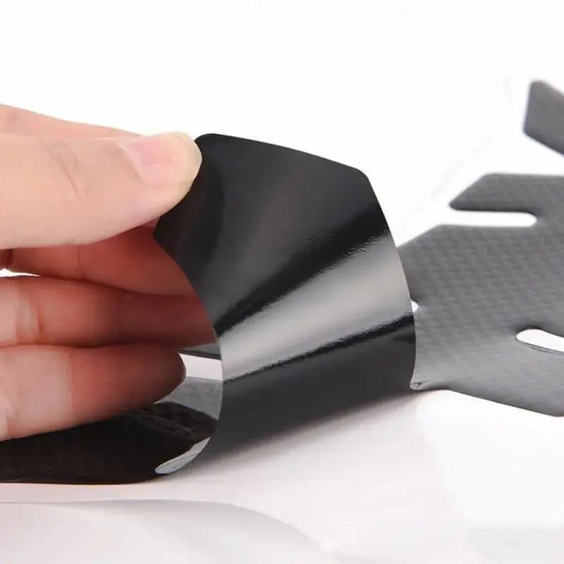 1 Set 3D Gas Cap Cover Sticker Universal Motorcycle Fuel Tank Pad Protector Black Textured Trim for Gas Cap and Tank Scratch Resistant, Black - color: Black
