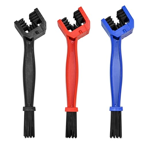 Bike or Motorcycle Chain Washer, Motorcycle Chain Gear Dirt Clean Brushes, Motorcycle Chain Brush Tool Set - color: 3pcs
