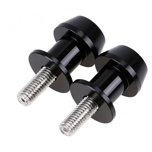 8mm Motorcycle Swing Arm Spools Aluminium Alloy Motorcycle CNC Sliders Stand Swingarm Bobbins(Black,2Pcs) - color: Black, size: 8mm