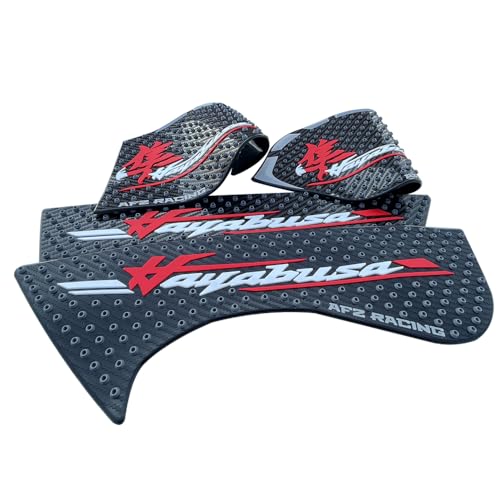Red Gas Fuel Tank Side Traction Rubber Protector Pads Compatible with Suzuki GSXR1300 GSXR 1300 Hayabusa 1340