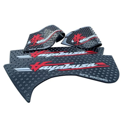 Red Gas Fuel Tank Side Traction Rubber Protector Pads Compatible with Suzuki GSXR1300 GSXR 1300 Hayabusa 1340