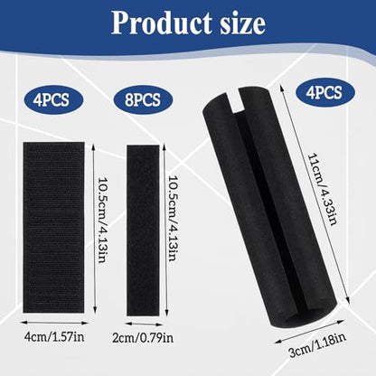 4Pcs Rubber Foam Grip Wrap Easy to Install Handle Grips Handle Covers for Fitness Home Garden Bicycle Exercise Equipment Handlebar Replacement