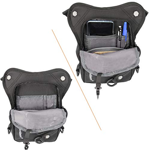 Waterproof Airsoft Tactical Drop Leg Pouch Bag Panel Motorcycle Bag - color: B-Navy