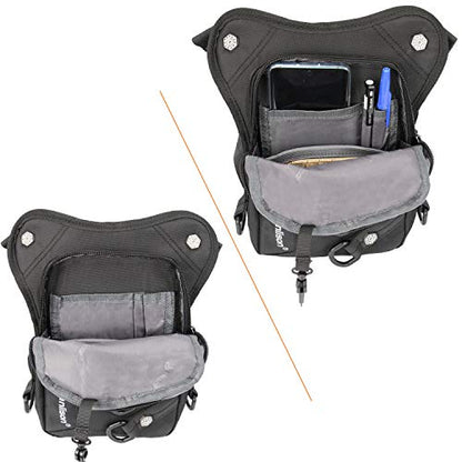 Waterproof Airsoft Tactical Drop Leg Pouch Bag Panel Motorcycle Bag - color: B-Navy