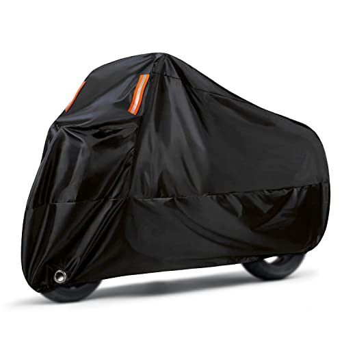 WinPower Outdoor Waterproof Motorcycle Cover All Weather Protection Winter Snow Universal Motorbike Bike Vehicle Cover, 116 x 43 x 55 inch,4XL - size: 4xl(116 x 43 x 55 inches)