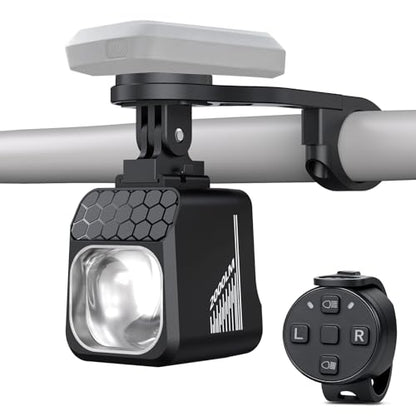 2000 Lumens Bike Headlight, Compatible with Garmin/Bryton, High & Low Beam Anti-Glare Bicycle Front Light, USB-C Rechargeable, Waterproof for Night Riding and Urban Cycling
