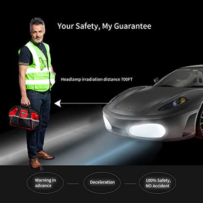 Reflective Safety Vest for Women Men High Visibility Security With Pocket Zipper Front Meet ANSI/ISEA Standard - color: Green(cloth), size: Large