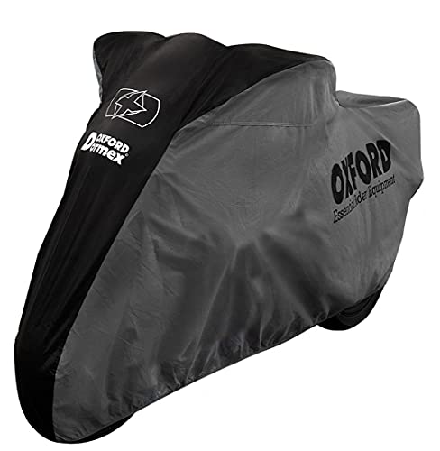 Oxford - Dormex Indoor Motorcycle Protective Cover - color: Black/Grey, size: X-Large | 109.06" L x 40.95" W x 55.52" H