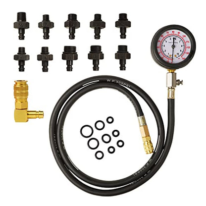 Oil Pressure Tester Tool, Oil Pressure Gauge kit, 0-140 PSI Pressure Test Diagnostic Tools, Engine Oil Pressure Tester Tool kit, for car Truck (red) - color: red