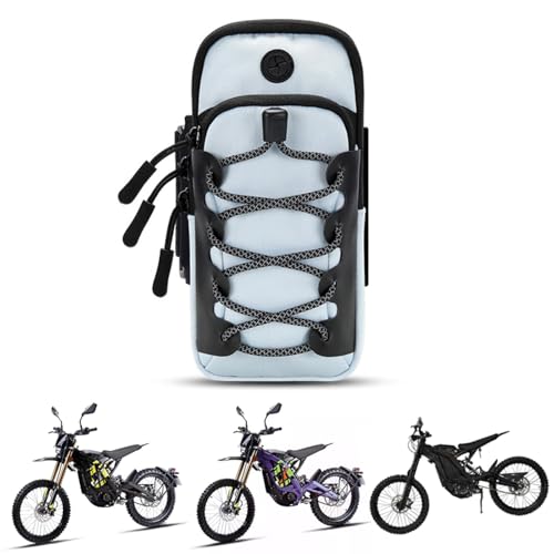 VEXAR-X Dirt Bike Storage Bag 1680D Ballistic Nylon Motorcycle Storage Bag Water Resistant Ebike Bag Utility Pouch for Electric Motorcycle Handlebar Frame Phone Keys Tools - color: Blue