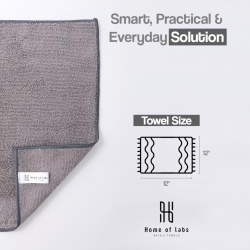 Microfiber Cleaning Cloth 12 Pack, 12x12 Inch Lint Free Streak Free Towels, Ultra Absorbent Cleaning Rags for Cars, Auto Detailing, Kitchen & Windows (12, Grey) - color: Grey
