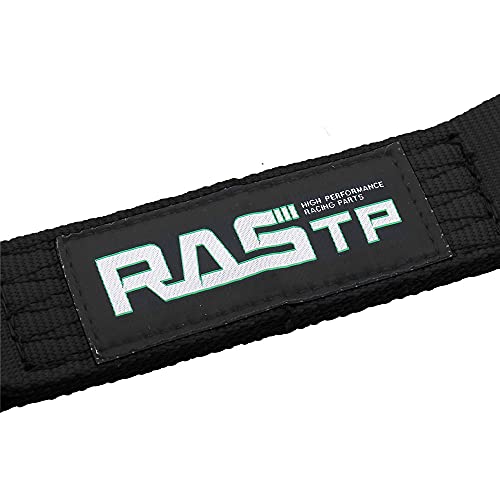 RASTP Limit Strap, Premium Quad Wrap Limit Strap Car Hauler Axle Straps Truck Wrecker Wheel Tie Down Strap with 10,000 Lb Webbing Strength (18 Inch, Black) - color: Black, size: 18 Inch