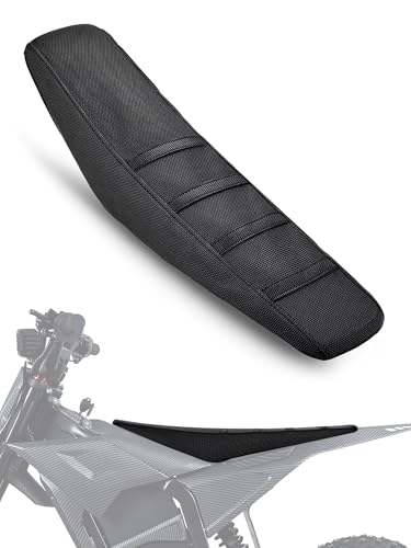 JFG RACING Seat Cover for VALTINSU Electric Dirt Bike,PVC Non-Slip Cushion Guard for VALTINSU EM5 Motorcycle Off-Road Ebike-Black - color: Black