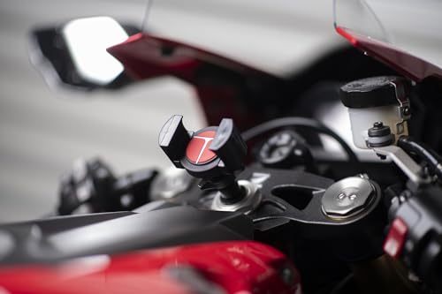 Techmount Universal Motorcycle Phone Mount Kit — Fork Stem GPS/Smartphone Holder — Fits 13-24 mm Stem — Secure Motorcycle Cellphone Mount - Made in USA