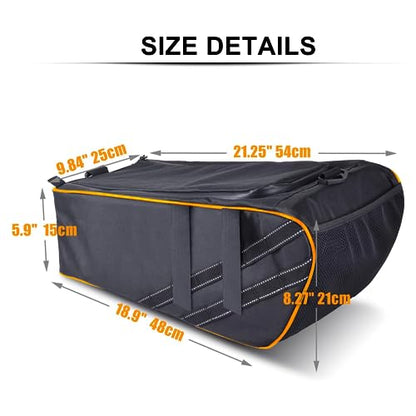 Under Seat Bag Compatible with Honda Ruckus 2010-2025, Water-Resistant Scooter Side Frame Storage Bag with Shoulder Strap - Orange Trim - color: Orange