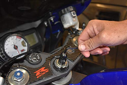 Techmount Universal Motorcycle Phone Mount Kit — Fork Stem GPS/Smartphone Holder — Fits 13-24 mm Stem — Secure Motorcycle Cellphone Mount - Made in USA