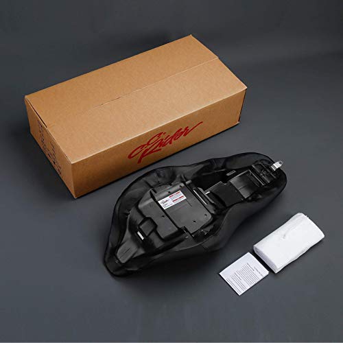 C.C. RIDER Rider Passenger Seat Hexagon Stitching for Harley Davidson Touring Road King Street Glide Road Glide Electra Glide CVO 2009-2023 Black Grey - color: Black Grey Seat