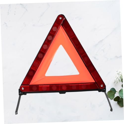 1pc Emergency Reflective Triangle Warning Sign Essential Roadside Safety Kit for Vehicles High Visibility Design Easy Setup Compact Storage