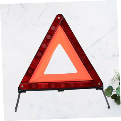 1pc Emergency Reflective Triangle Warning Sign Essential Roadside Safety Kit for Vehicles High Visibility Design Easy Setup Compact Storage