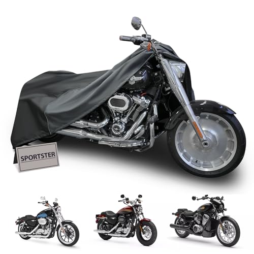 Motorcycle Cover for Sport Model Harley Davidson Sportster S, Sporster 883, Nightster Special, SuperLow, SuperLow 1200T, 1200 Custom, and Most Motorcycles - Waterproof Motorcycle Cover Outdoor Storage - size: 96"-Sportster