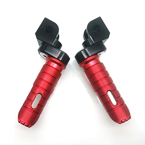 MZS Motorcycle Foot Pegs, Double Adjustable Front Rider Footpegs Footrest Rest Pedal Red Compatible with GSXR 600 750 1000 GSX250R GSXS750 GSXS1000 GSXS1000F GSF1250 GSX650 SV650 SV1000 DL650 DL1000 - size: GSXR 600 750 1000 / GSXS750 1000 / SV650 / DL650