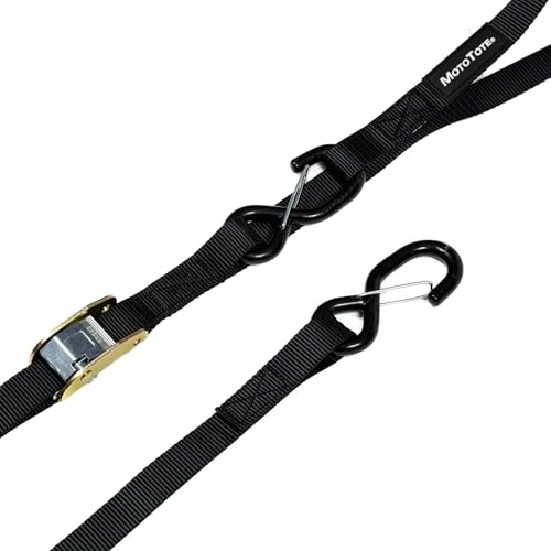 MotoTote SafeLoop Cam Buckle Tie Downs (2,160 lbs. Breaking Load Limit) - Innovative, Locking Straps for Motorcycles & Electric Bikes
