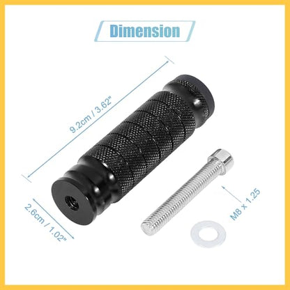 1 Pair 6mm Aluminum Aolly Motorcycle Rearset Rear Set Footrest Footpeg Foot Rest Peg Motorbike Cycling Black Auto Replacement Parts