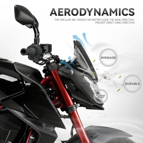 for Honda CB 750 Hornet CB750 Hornet 2023 Motorcycle Windshield Wind Deflector Cover Smoky Black Windscreen Shield Fairing Spoiler Protector