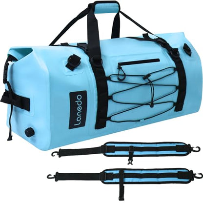 80L Dry Bag Large Waterproof Bag Roll-Top Heavy Duty Fishing Duffel Bag with Durable Straps & Handles for Kayaking Paddle boarding Boating Rafting Fishing - color: Blue
