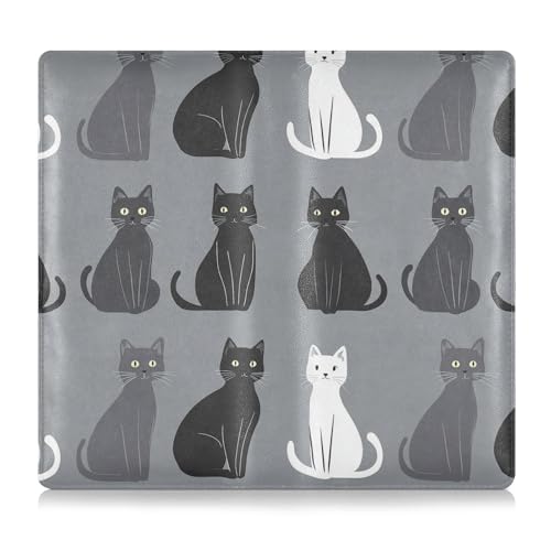 Art Cats Grey Black Pu Leather Car Registration & Insurance Card Holder Vehicle Glove Box Organizer for Driver Auto Owners Trailer Motorcycle Boat