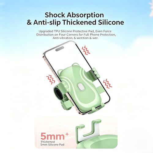 Bike Phone Holder,360° Rotation,Motorcycle Phone,Mount for 4.7-7.2" Devices,Universal Bicycle Phone,Mount for iPhone & Android on Scooter,Mountain Bike,Golf Cart - color: matcha green
