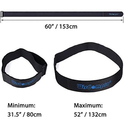 Extra Large 4 Pack 2 x 60 Inches Hook and Loop Strap, Reusable Fastening Cable Tie Down Straps by Wisdompro - Reusable, Durable Functional Cinch Cable Straps for Your Home, Office, Workspace - size: Extra Large 4 Pack, 2 x 60 Inch